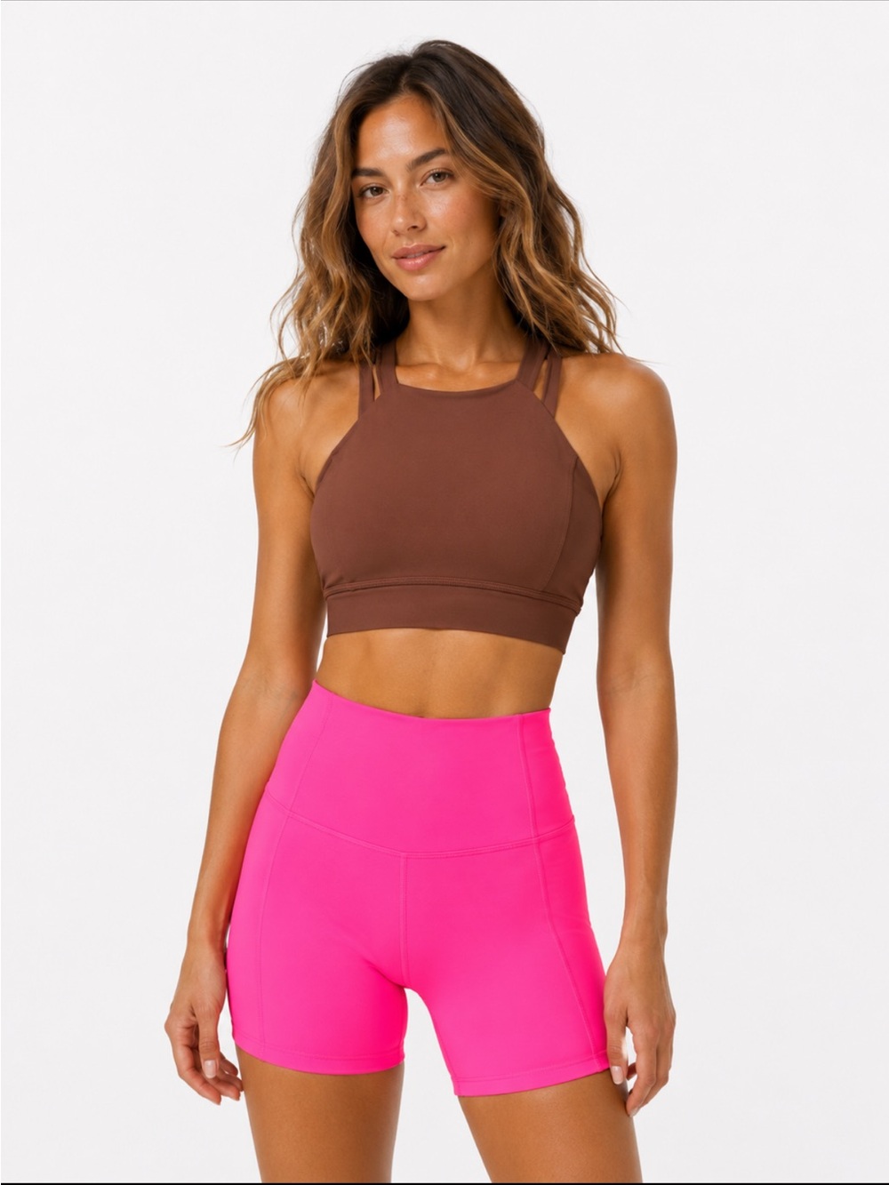 lululemon athletica Brown Double-Strap Crop Bralette